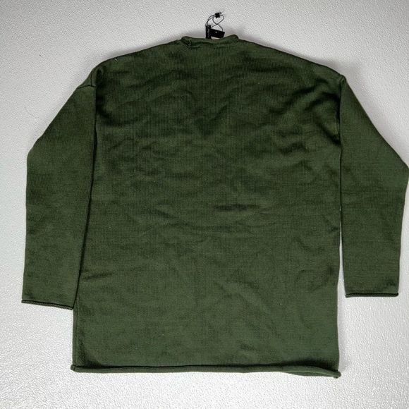 Bcbgmaxazria Olive Green V-Neck Roll Trim Pullover Sweater Size Small NWT - Picture 11 of 12